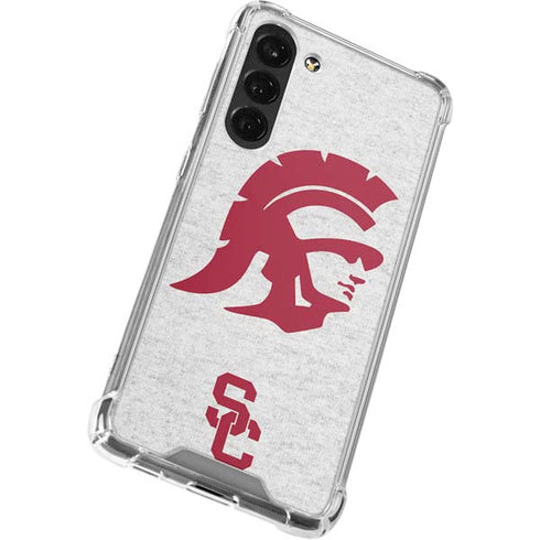 University of Southern California USC Grey Trojan Mascot Galaxy S24 FE Clear Case