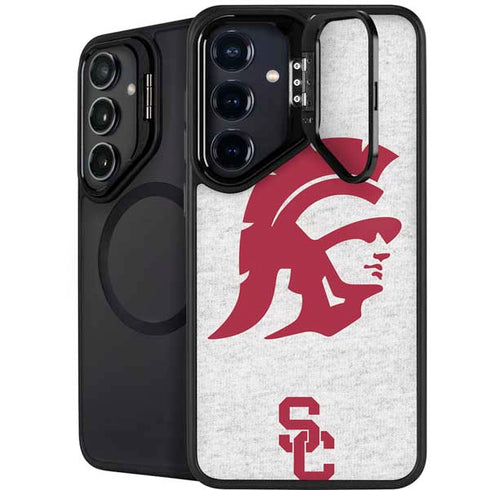 University of Southern California USC Grey Trojan Mascot Galaxy S25 Kickstand Case