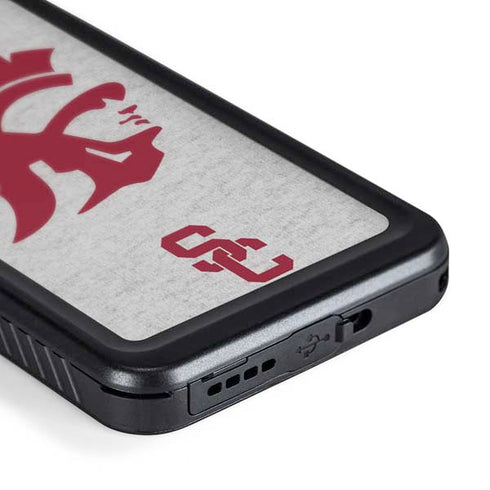 University of Southern California USC Grey Trojan Mascot Galaxy S24 Plus Waterproof Case