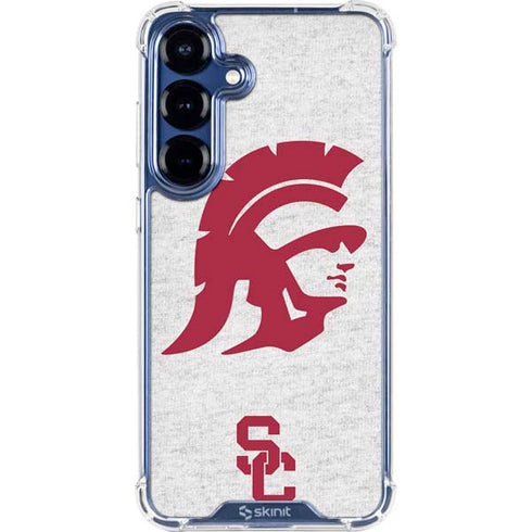 University of Southern California USC Grey Trojan Mascot Galaxy S25 Clear Case