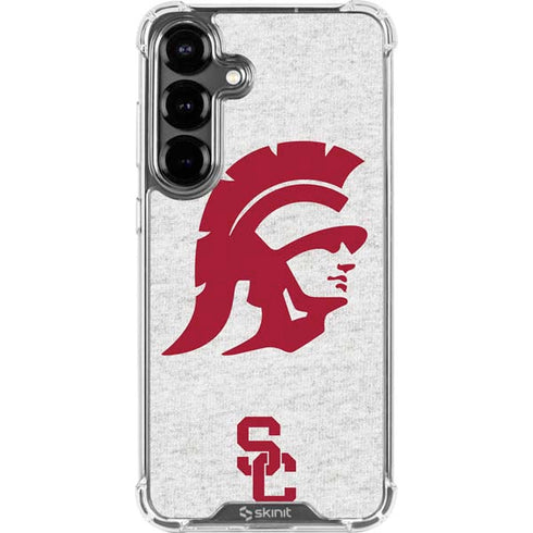 University of Southern California USC Grey Trojan Mascot Galaxy S26 Clear Case