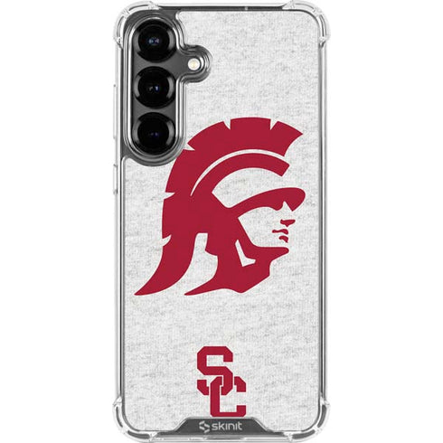 University of Southern California USC Grey Trojan Mascot Galaxy S26 Plus Clear Case