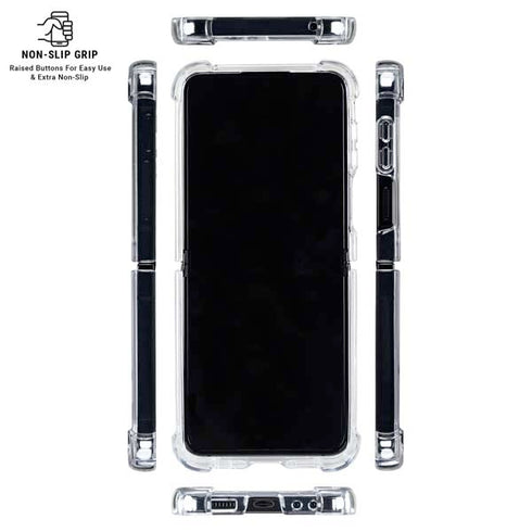 University of Southern California USC Grey Trojan Mascot Galaxy Z Flip6 Clear Case