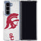 University of Southern California USC Grey Trojan Mascot Galaxy Z Fold5 5G Clear Case