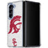 University of Southern California USC Grey Trojan Mascot Galaxy Z Fold5 5G Clear Case