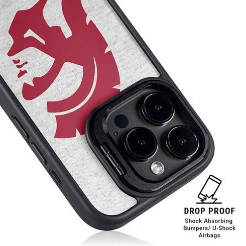 University of Southern California USC Grey Trojan Mascot iPhone 14 Pro Max Kickstand Case