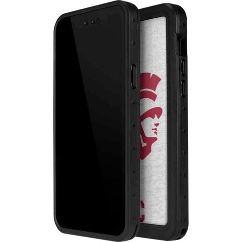 University of Southern California USC Grey Trojan Mascot iPhone 15 Pro Waterproof Case