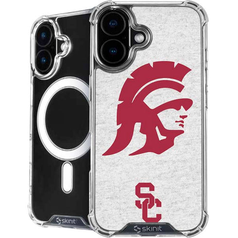 University of Southern California USC Grey Trojan Mascot iPhone 16 Plus MagSafe Case