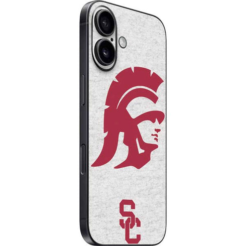 University of Southern California USC Grey Trojan Mascot iPhone 16 Plus Skin