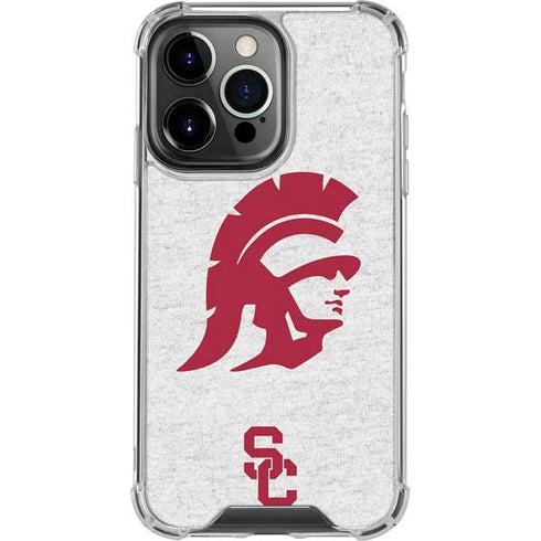 University of Southern California USC Grey Trojan Mascot iPhone 16 Pro Clear Case