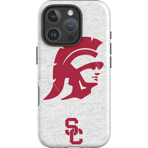University of Southern California USC Grey Trojan Mascot iPhone 16 Pro Max Magsafe Impact Case