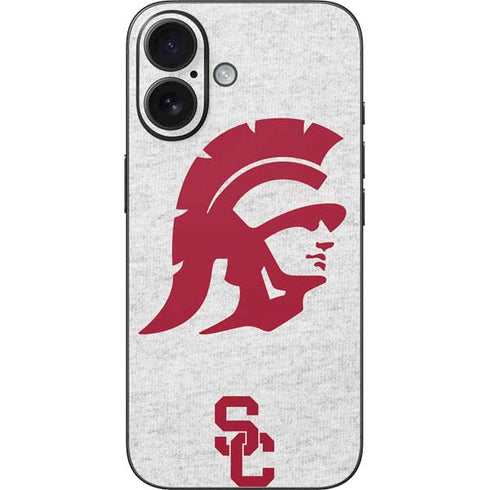 University of Southern California USC Grey Trojan Mascot iPhone 16 Skin