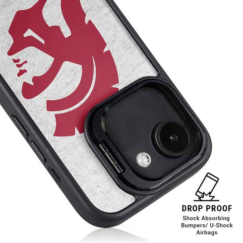University of Southern California USC Grey Trojan Mascot iPhone 16e Kickstand Case