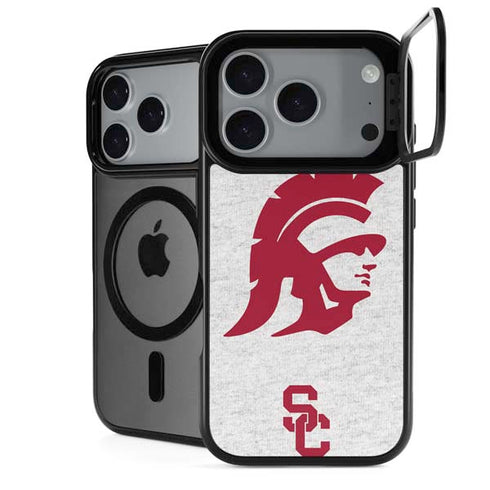 University of Southern California USC Grey Trojan Mascot iPhone 18 Pro Kickstand Case