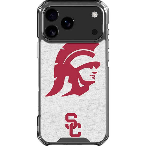 University of Southern California USC Grey Trojan Mascot iPhone 18 Pro Max Clear Case