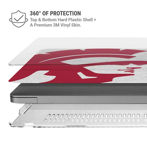University of Southern California USC Grey Trojan Mascot MacBook Pro 14in (2021-24) Case plus Skin