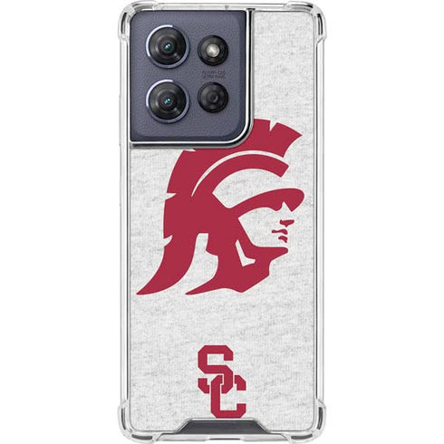 University of Southern California USC Grey Trojan Mascot Moto G 5G (2025) Clear Case