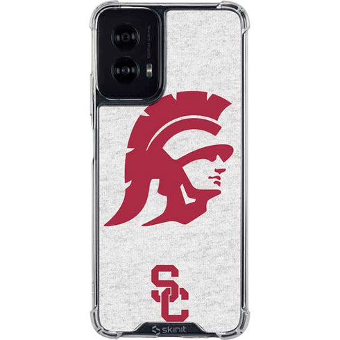 University of Southern California USC Grey Trojan Mascot Moto G Power 5G (2024) Clear Case