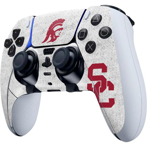 University of Southern California USC Grey Trojan Mascot PS5 DualSense Edge Pro Controller Skin