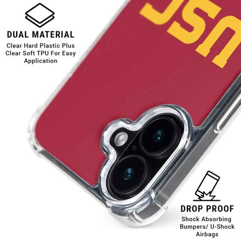 University of Southern California USC iPhone 16 Plus Clear Case