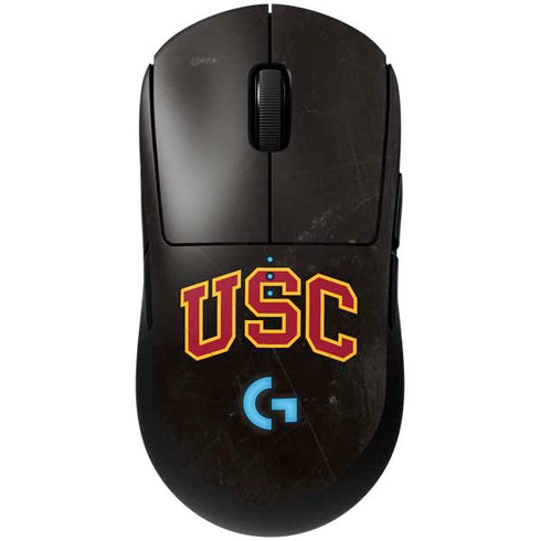 University of Southern California USC Logo Black Distressed G Pro Wireless Gaming Mouse Skin