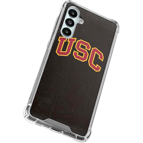 University of Southern California USC Logo Black Distressed Galaxy A16 5G Clear Case