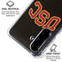 University of Southern California USC Logo Black Distressed Galaxy A36 5G Clear Case
