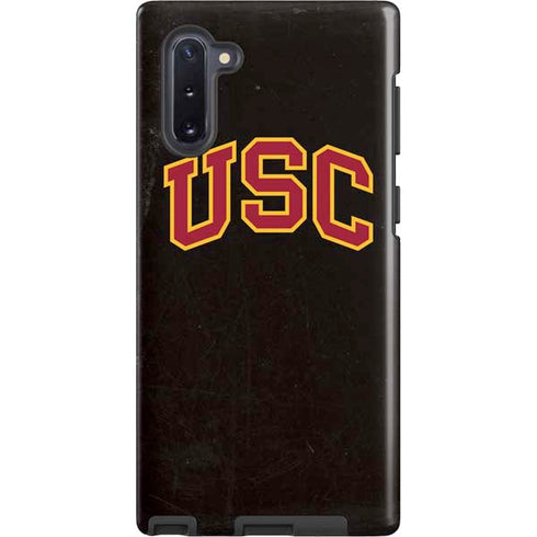 University of Southern California USC Logo Black Distressed Galaxy Cases