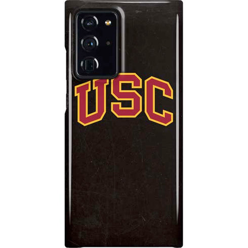 University of Southern California USC Logo Black Distressed Galaxy Cases