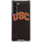 University of Southern California USC Logo Black Distressed Galaxy S24 FE Clear Case