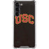 University of Southern California USC Logo Black Distressed Galaxy S24 FE Clear Case