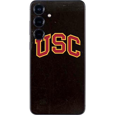 University of Southern California USC Logo Black Distressed Galaxy S25 Plus Skin