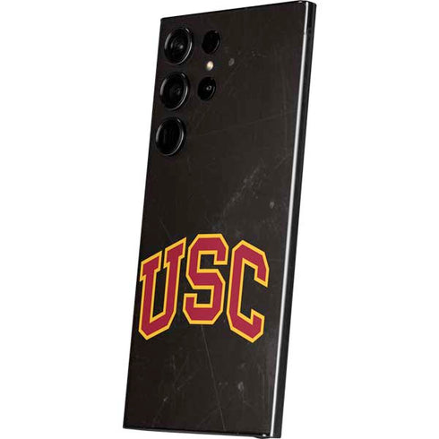 University of Southern California USC Logo Black Distressed Galaxy S25 Ultra Skin