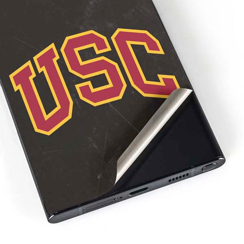 University of Southern California USC Logo Black Distressed Galaxy S25 Ultra Skin