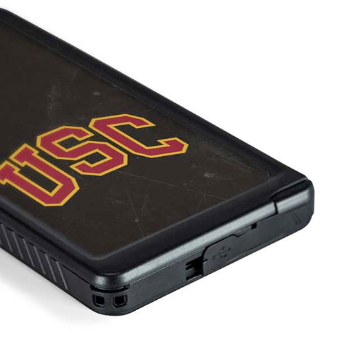 University of Southern California USC Logo Black Distressed Galaxy S24 Ultra Waterproof Case