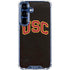 University of Southern California USC Logo Black Distressed Galaxy S25 Plus Clear Case