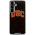 University of Southern California USC Logo Black Distressed Galaxy S26 Clear Case