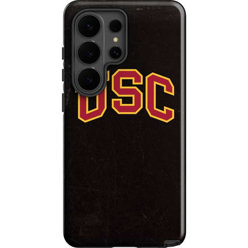 University of Southern California USC Logo Black Distressed Galaxy S26 Ultra Impact Case