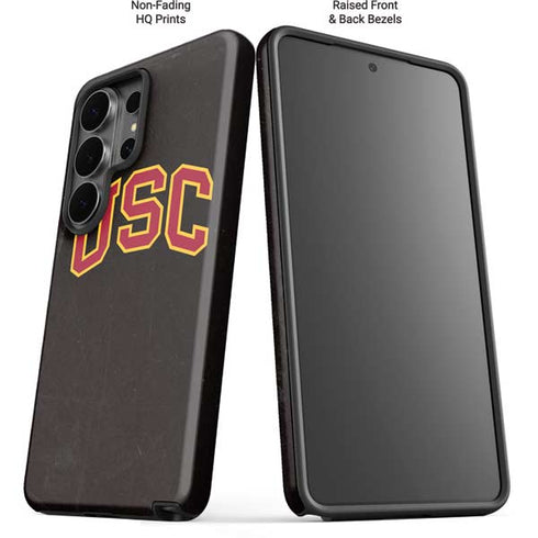 University of Southern California USC Logo Black Distressed Galaxy S26 Ultra Impact Case
