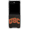 University of Southern California USC Logo Black Distressed Galaxy Z Flip6 Clear Case