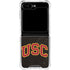University of Southern California USC Logo Black Distressed Galaxy Z Flip6 Clear Case