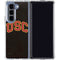 University of Southern California USC Logo Black Distressed Galaxy Z Fold5 5G Clear Case