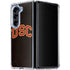 University of Southern California USC Logo Black Distressed Galaxy Z Fold5 5G Clear Case