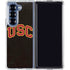 University of Southern California USC Logo Black Distressed Galaxy Z Fold6 Clear Case