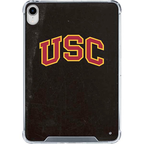 University of Southern California USC Logo Black Distressed iPad 11th Gen (2025) Clear Case