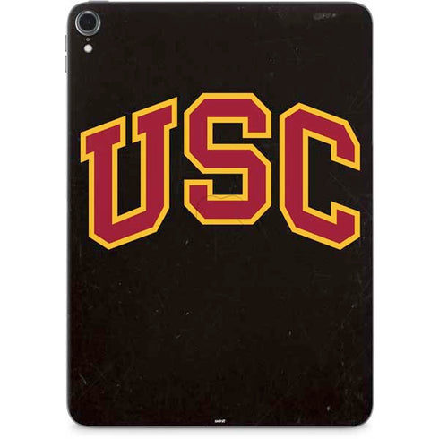 University of Southern California USC Logo Black Distressed Apple iPad Pro Skin