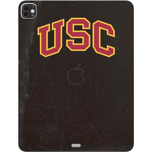 University of Southern California USC Logo Black Distressed iPad Pro 13in M4 (2024) Skin