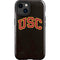 University of Southern California USC Logo Black Distressed iPhone 15 Impact Case