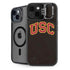 University of Southern California USC Logo Black Distressed iPhone 15 Kickstand Case