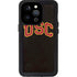 University of Southern California USC Logo Black Distressed iPhone 15 Pro Waterproof Case